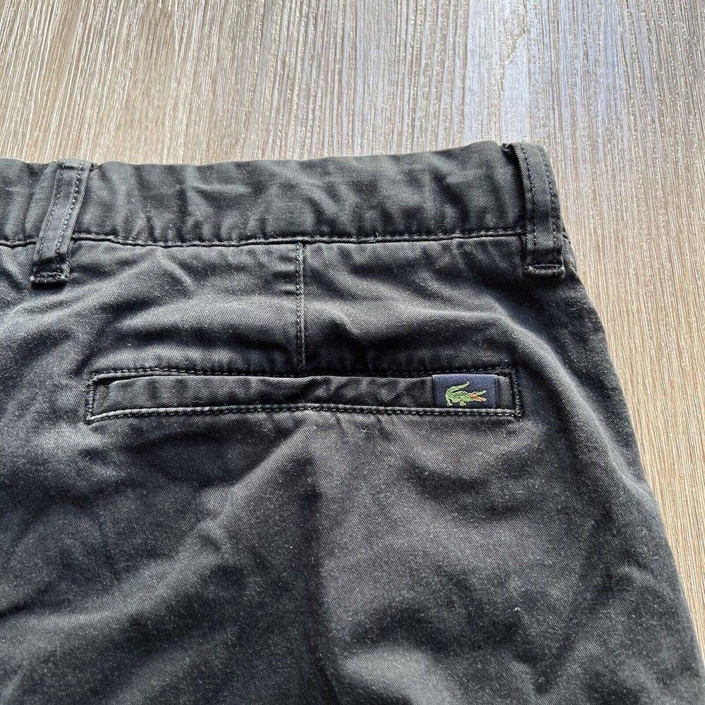 Lacoste Men's Black Cotton Chino Shorts - Picture 9 of 9